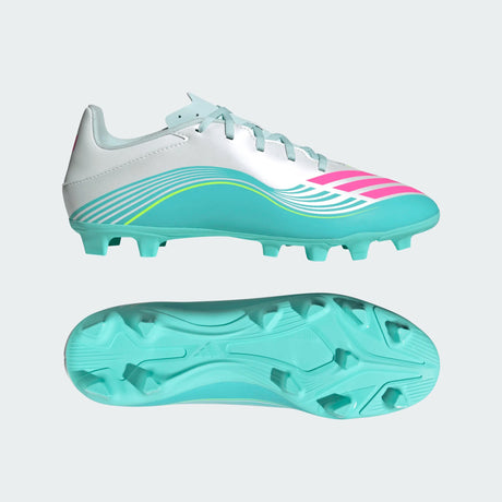 adidas F50 Messi Club FG/MG Firm Ground/Multi Ground Men's Soccer Cleats - White/Pink/Aqua - Best Buy Soccer