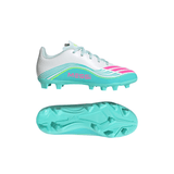 adidas F50 Messi Club Firm Ground/Multi Ground Youth Soccer Cleats - White/Pink/Aqua - Best Buy Soccer