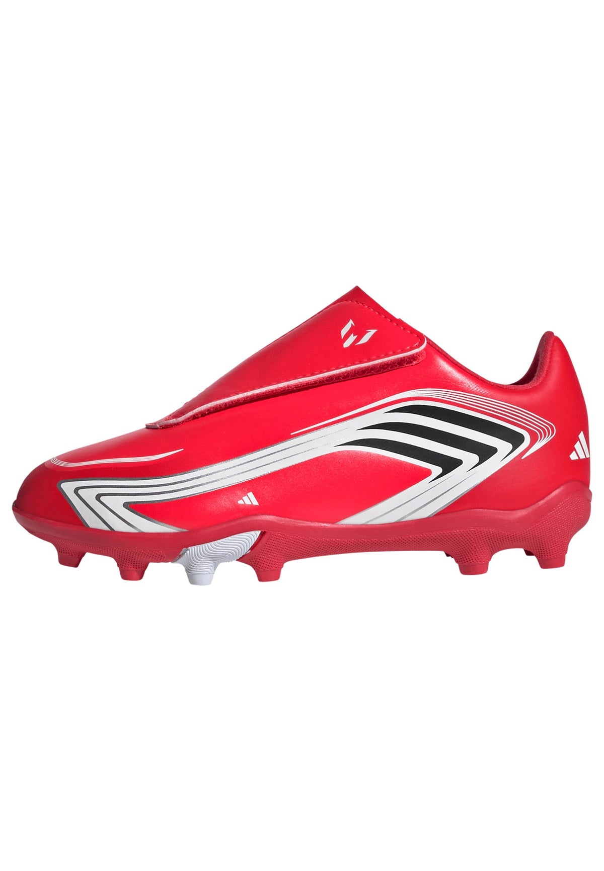 adidas F50 Messi Club Hook And Loop FG/MG Firm Ground/Multi Ground Youth Soccer Cleats - Red/Black - Best Buy Soccer