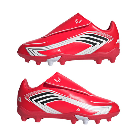 adidas F50 Messi Club Hook And Loop FG/MG Firm Ground/Multi Ground Youth Soccer Cleats - Red/Black - Best Buy Soccer