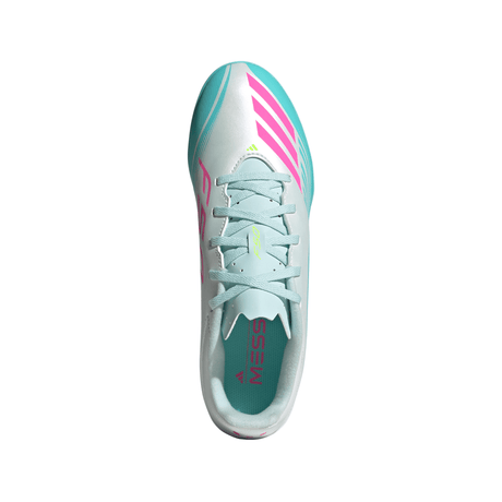 adidas F50 Messi Club TF Turf Men's Soccer Cleats - White/Pink/Aqua - Best Buy Soccer