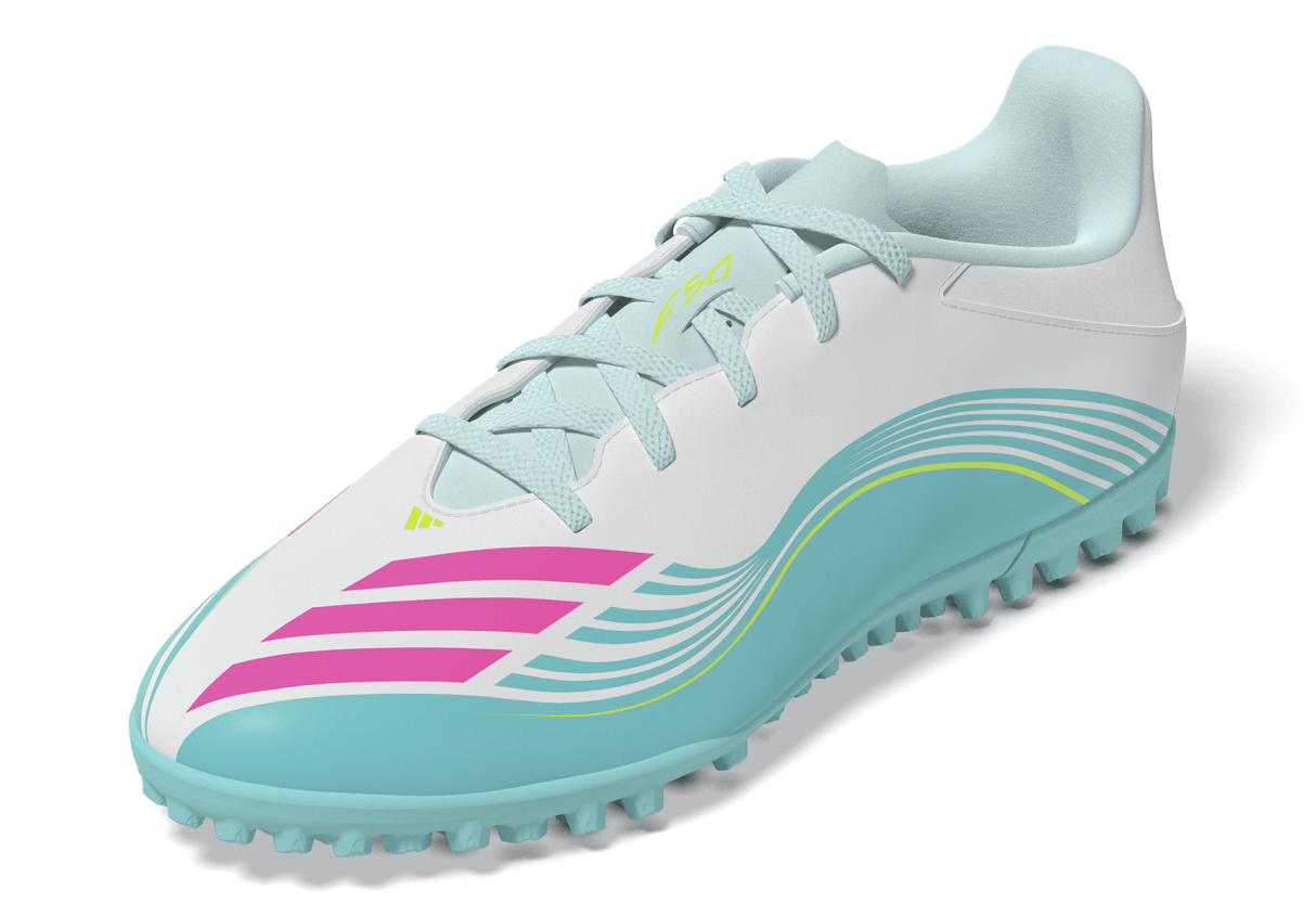 adidas F50 Messi Club TF Turf Men's Soccer Cleats - White/Pink/Aqua - Best Buy Soccer