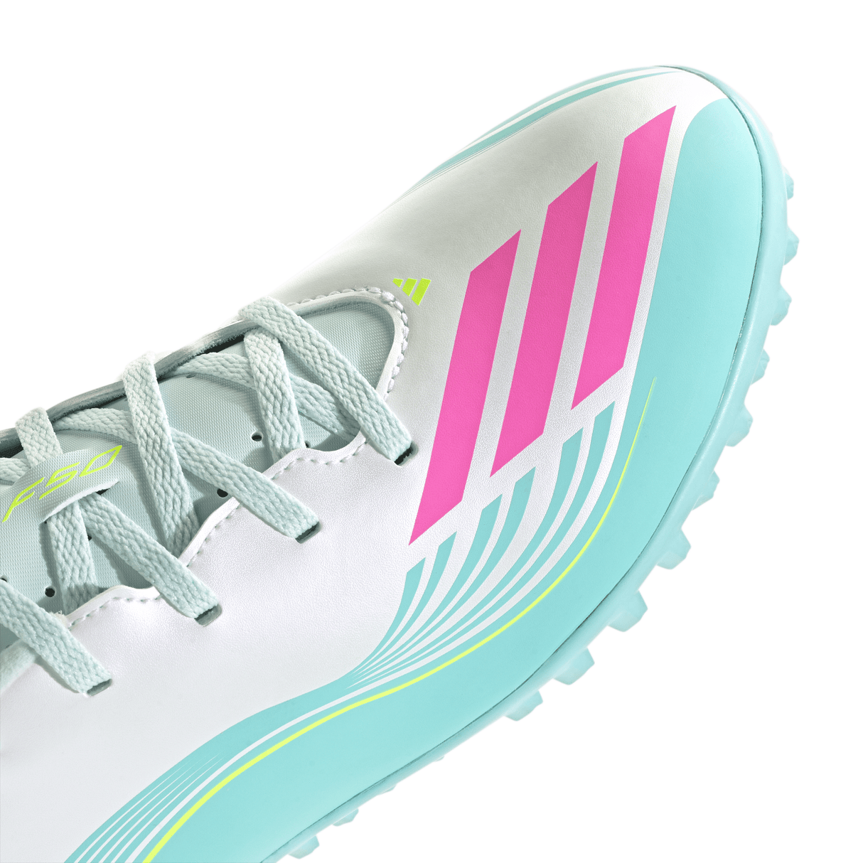 adidas F50 Messi Club TF Turf Men's Soccer Cleats - White/Pink/Aqua - Best Buy Soccer