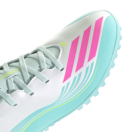 adidas F50 Messi Club TF Turf Men's Soccer Cleats - White/Pink/Aqua - Best Buy Soccer