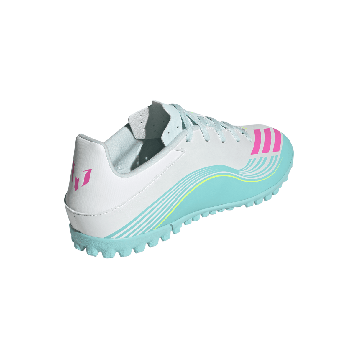 adidas F50 Messi Club TF Turf Men's Soccer Cleats - White/Pink/Aqua - Best Buy Soccer