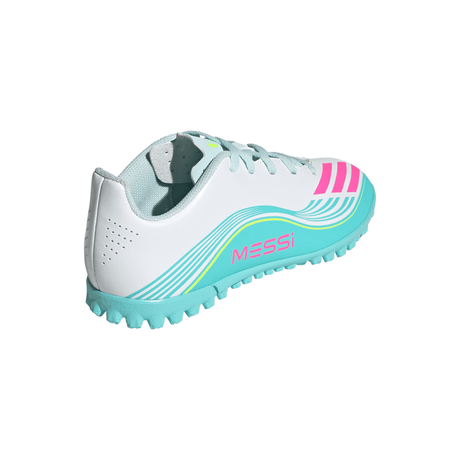 adidas F50 Messi Club TF Turf Youth Soccer Cleats - White/Pink/Aqua - Best Buy Soccer