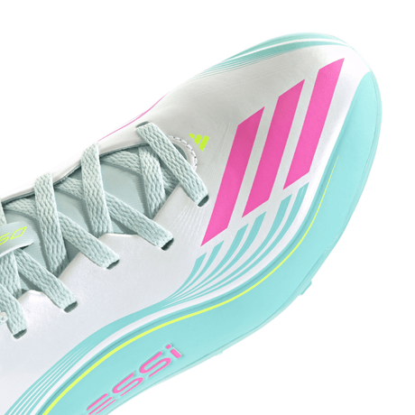 adidas F50 Messi Club TF Turf Youth Soccer Cleats - White/Pink/Aqua - Best Buy Soccer