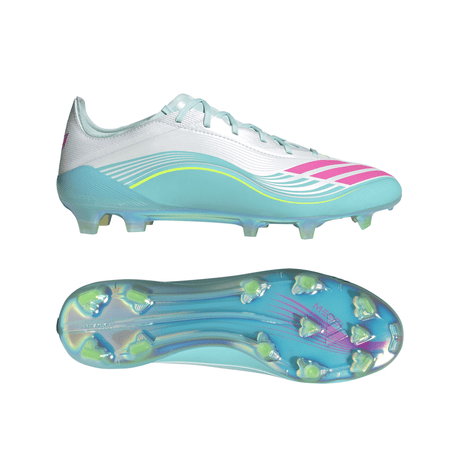 adidas F50 Messi Elite FG Firm Ground Men's Soccer Cleats - White/Pink/Aqua - Best Buy Soccer