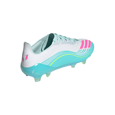 adidas F50 Messi Elite FG Firm Ground Men's Soccer Cleats - White/Pink/Aqua - Best Buy Soccer