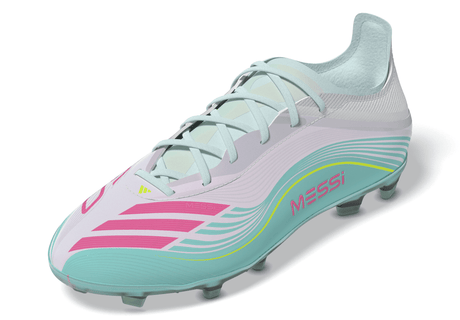 adidas F50 Messi Elite FG Firm Ground Youth Soccer Cleats - White/Pink/Aqua - Best Buy Soccer