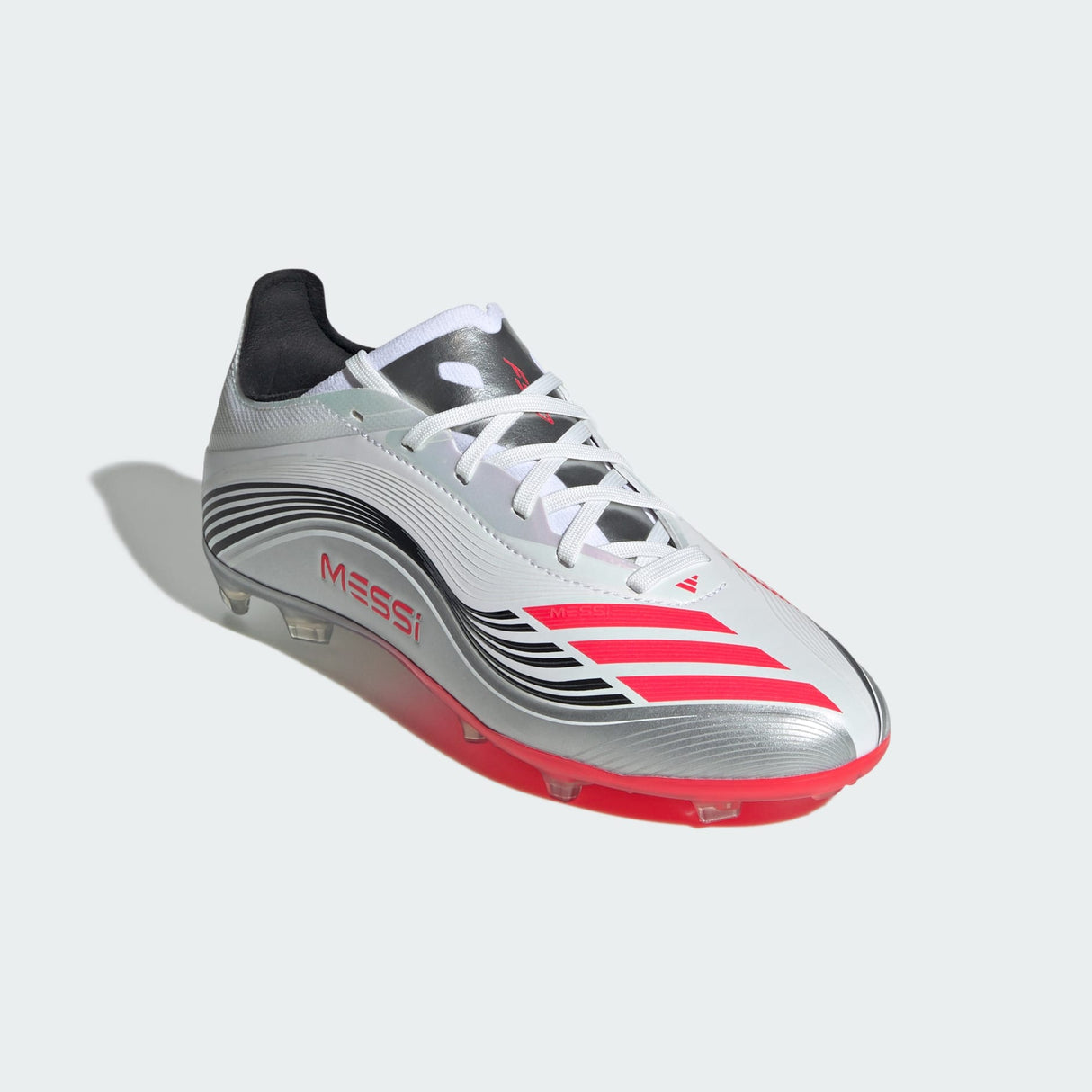 adidas F50 Messi Elite Firm Ground Soccer Cleats Youth - White/Red/Silver - Best Buy Soccer