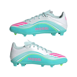 adidas F50 Messi League FG/MG Firm Ground /Multi Ground Youth Soccer Cleats - White/Pink/Aqua - Best Buy Soccer