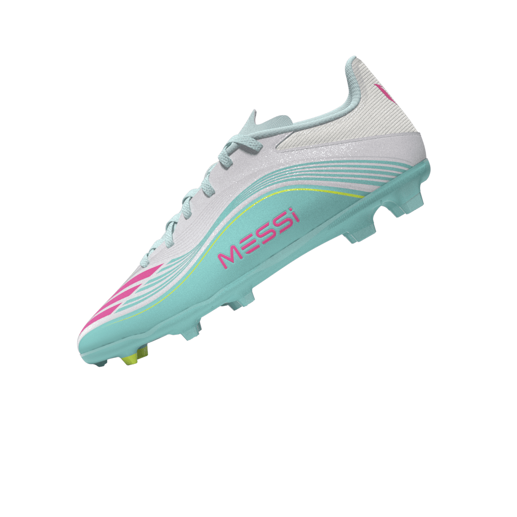 adidas F50 Messi League FG/MG Firm Ground /Multi Ground Youth Soccer Cleats - White/Pink/Aqua - Best Buy Soccer