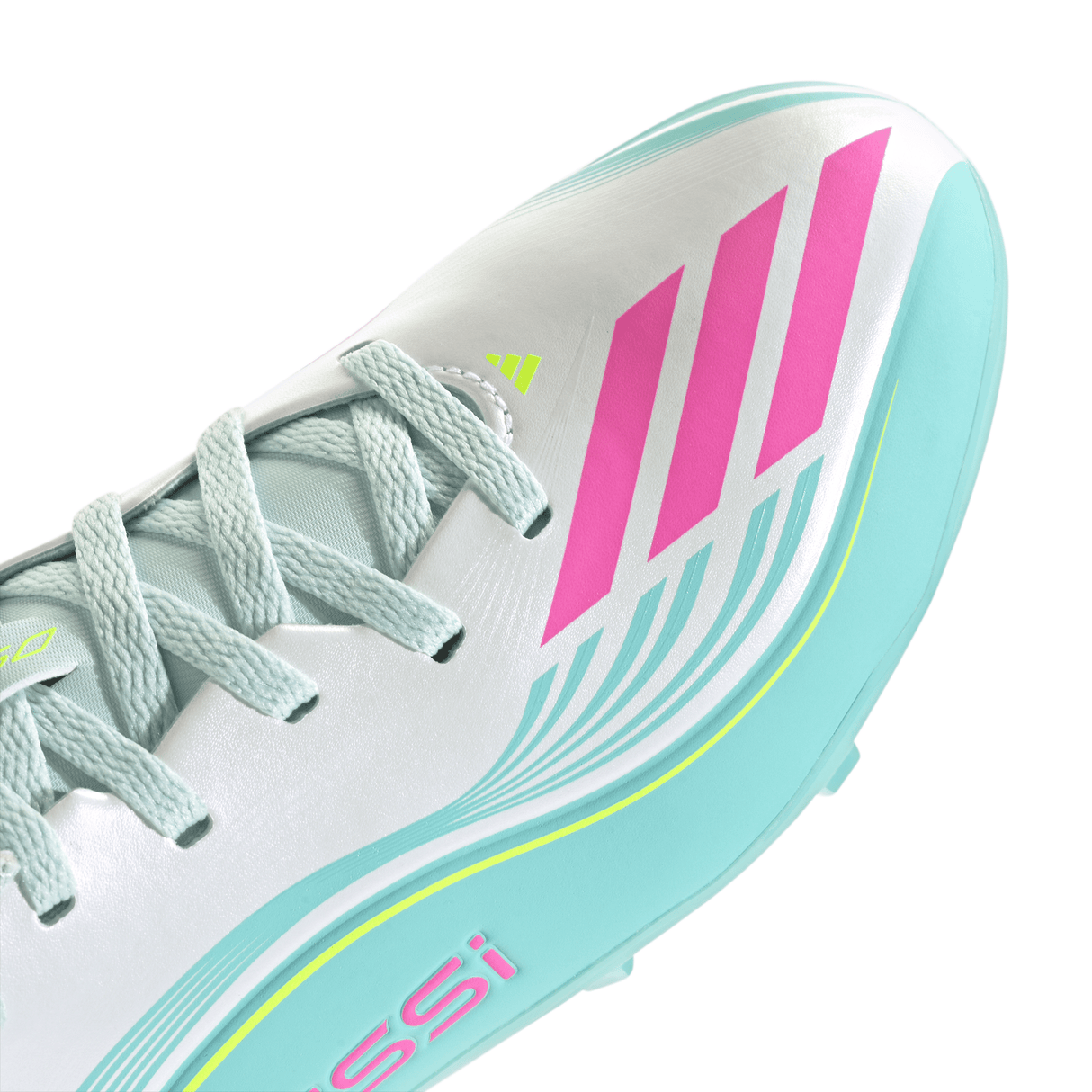 adidas F50 Messi League FG/MG Firm Ground /Multi Ground Youth Soccer Cleats - White/Pink/Aqua - Best Buy Soccer