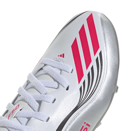 adidas F50 Messi League Firm/Multi - Ground Youth Soccer Cleats - White/Red/Silver - Best Buy Soccer