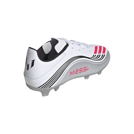 adidas F50 Messi League Firm/Multi - Ground Youth Soccer Cleats - White/Red/Silver - Best Buy Soccer
