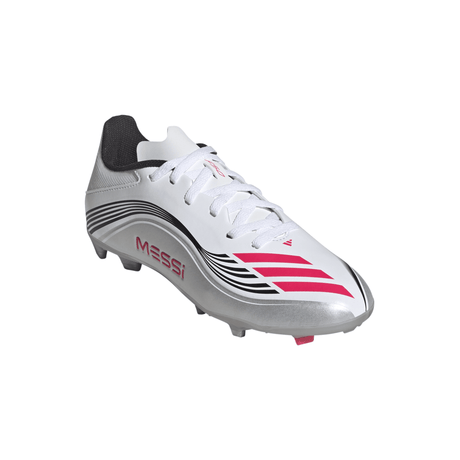 adidas F50 Messi League Firm/Multi - Ground Youth Soccer Cleats - White/Red/Silver - Best Buy Soccer