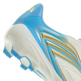 adidas F50 Messi League Laceless FG Firm Ground Youth Soccer Cleats - Ivory/Blue - Best Buy Soccer