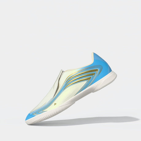 adidas F50 Messi League Laceless IN Indoor Youth Soccer Shoes - Ivory/Blue - Best Buy Soccer