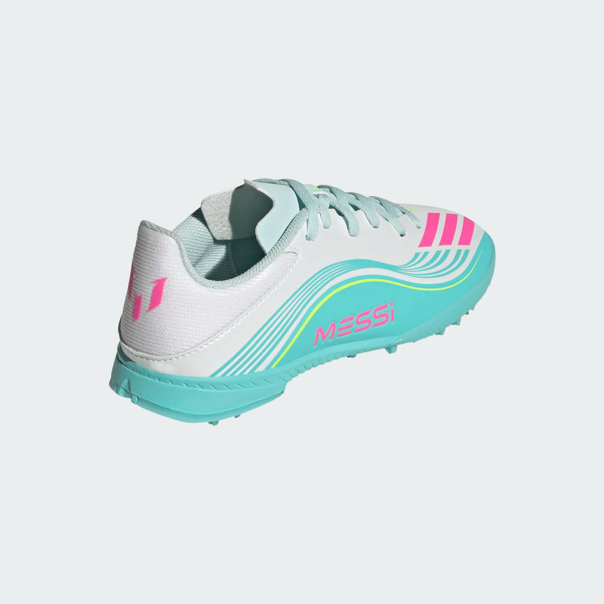 adidas F50 Messi League TF Turf Youth Soccer Cleats - White/Pink/Aqua - Best Buy Soccer