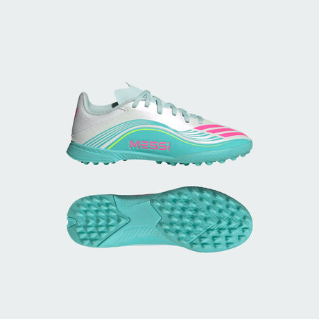 adidas F50 Messi League TF Turf Youth Soccer Cleats - White/Pink/Aqua - Best Buy Soccer