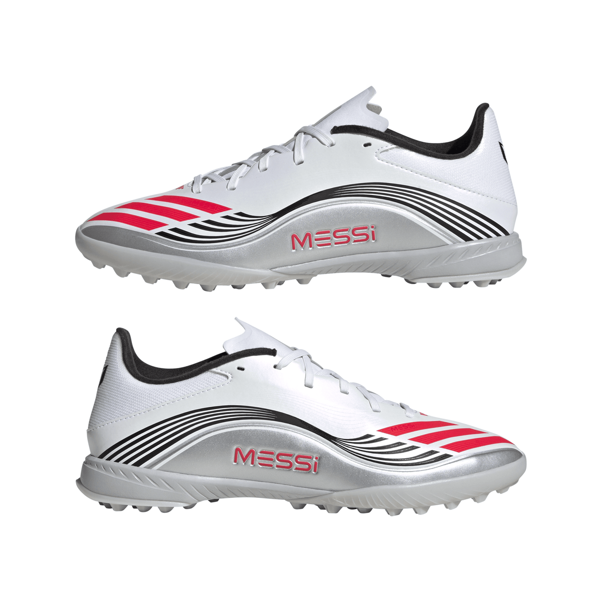 adidas F50 Messi League Turf Soccer Cleats - White/Red/Silver - Best Buy Soccer
