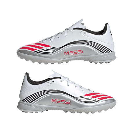 adidas F50 Messi League Turf Soccer Cleats - White/Red/Silver - Best Buy Soccer