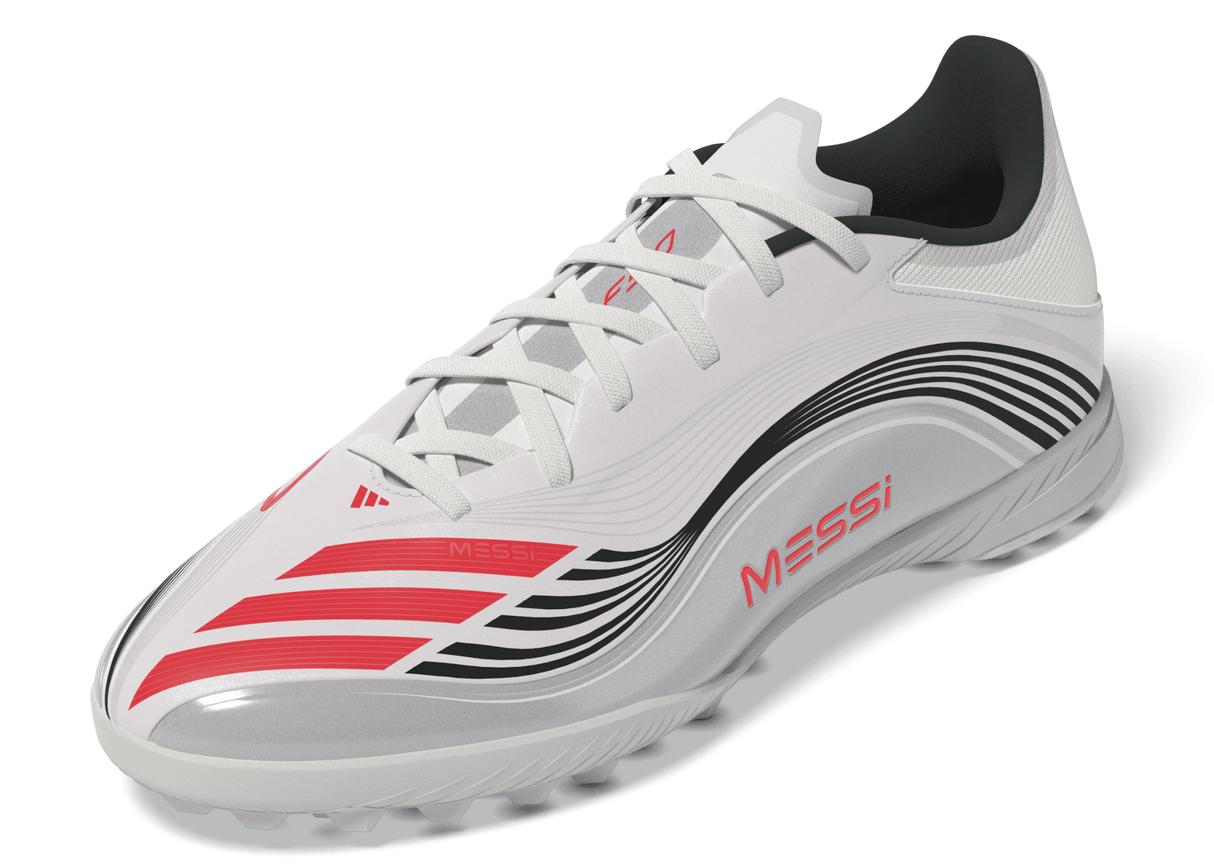 adidas F50 Messi League Turf Soccer Cleats - White/Red/Silver - Best Buy Soccer