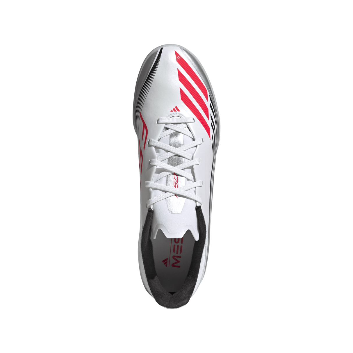 adidas F50 Messi League Turf Soccer Cleats - White/Red/Silver - Best Buy Soccer