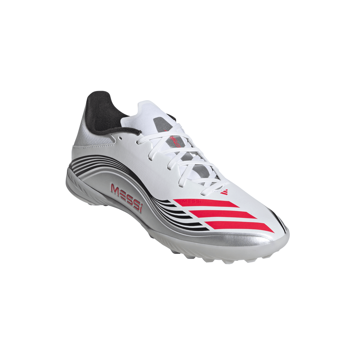 adidas F50 Messi League Turf Soccer Cleats - White/Red/Silver - Best Buy Soccer