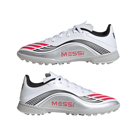 adidas F50 Messi League Turf Youth Soccer Cleats - White/Red/Silver - Best Buy Soccer
