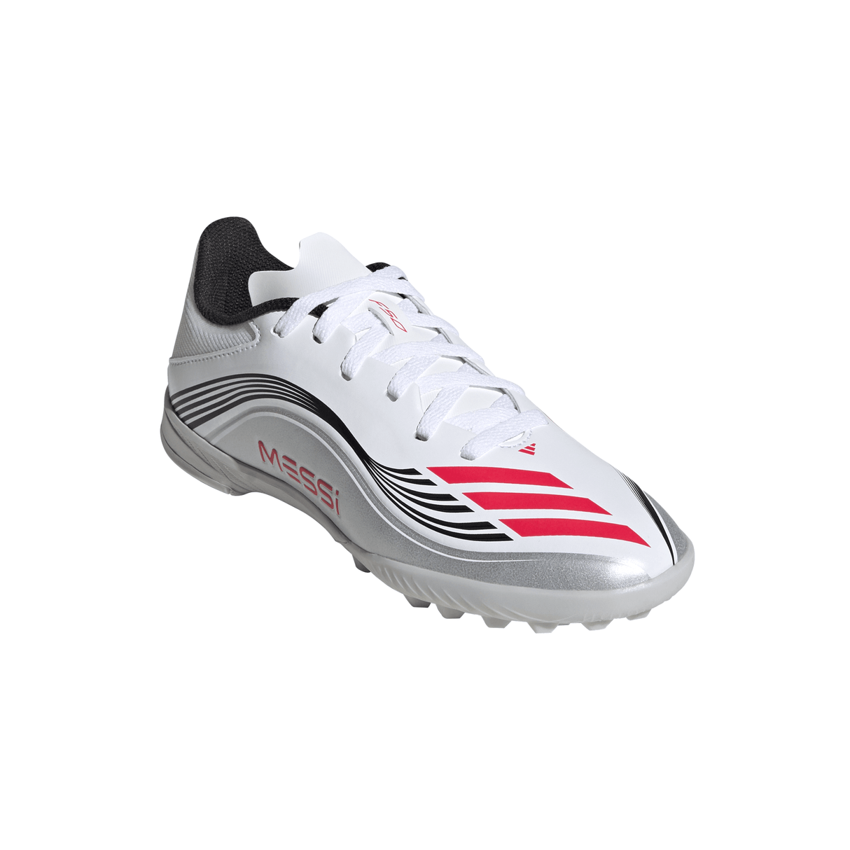 adidas F50 Messi League Turf Youth Soccer Cleats - White/Red/Silver - Best Buy Soccer