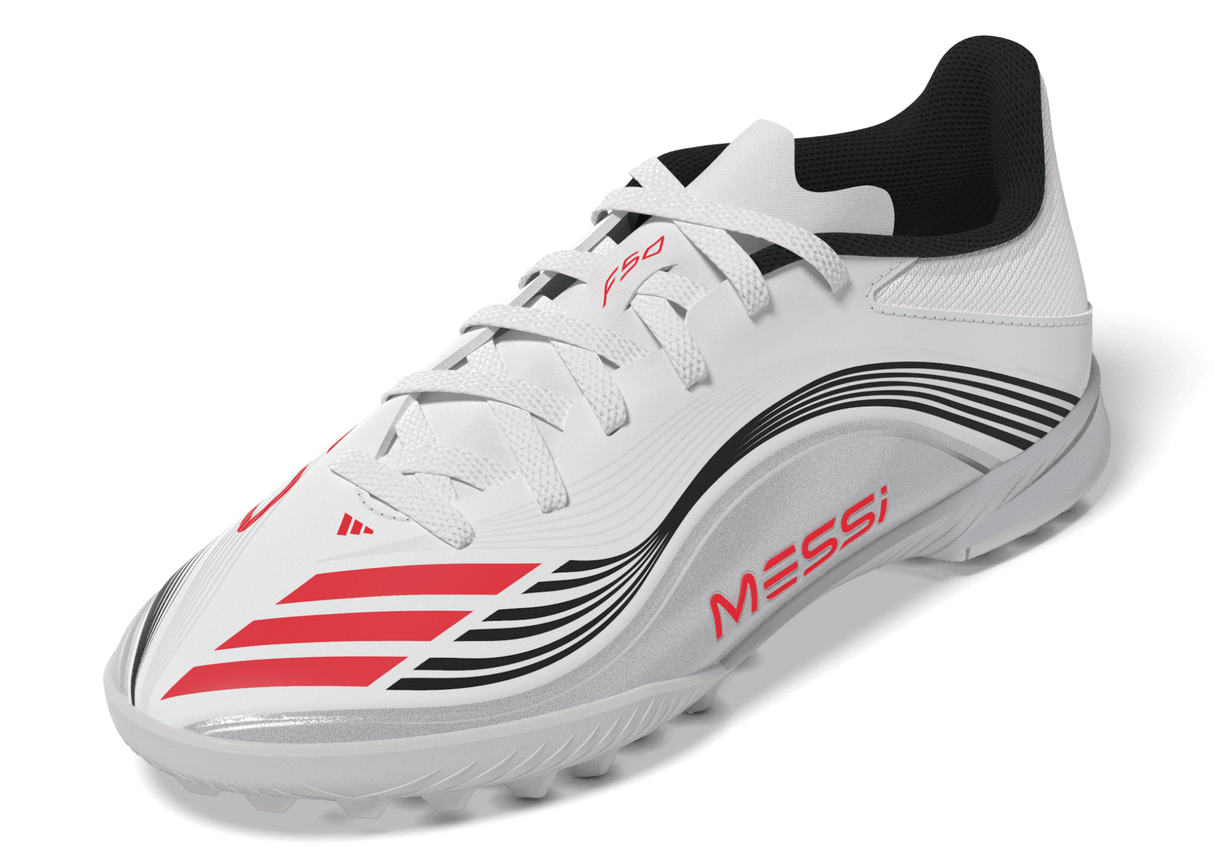 adidas F50 Messi League Turf Youth Soccer Cleats - White/Red/Silver - Best Buy Soccer