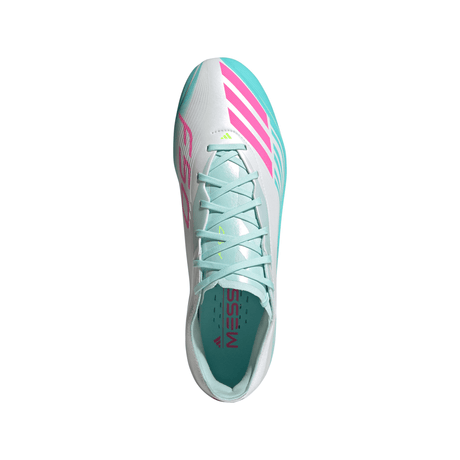 adidas F50 Messi Pro FG Firm Ground Men's Soccer Cleats - White/Pink/Aqua - Best Buy Soccer
