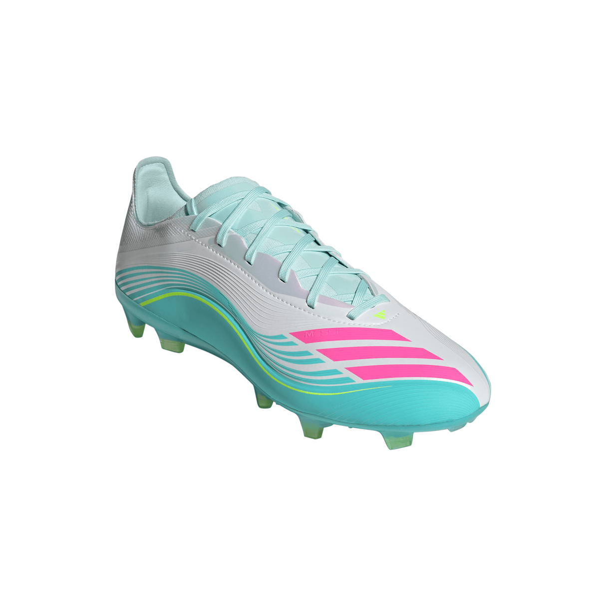 adidas F50 Messi Pro FG Firm Ground Men's Soccer Cleats - White/Pink/Aqua - Best Buy Soccer