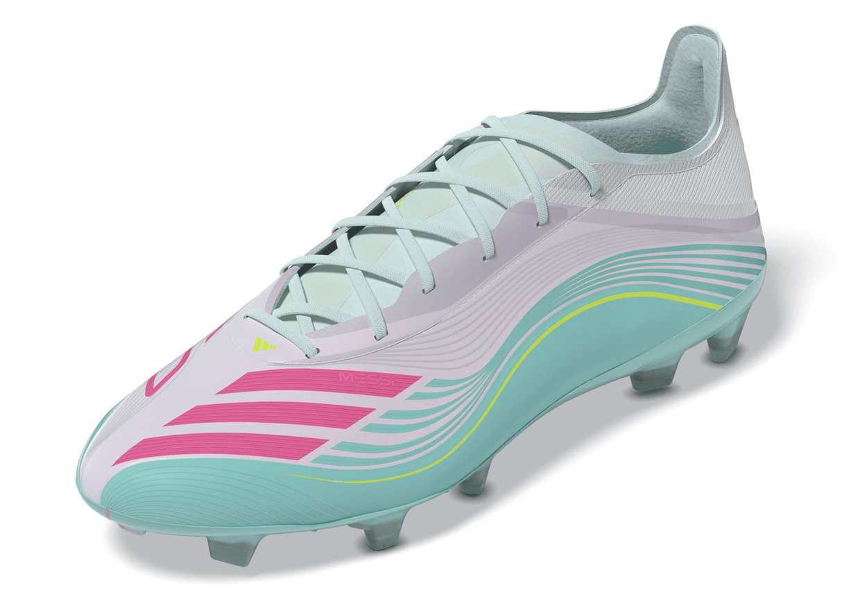 adidas F50 Messi Pro FG Firm Ground Men's Soccer Cleats - White/Pink/Aqua - Best Buy Soccer