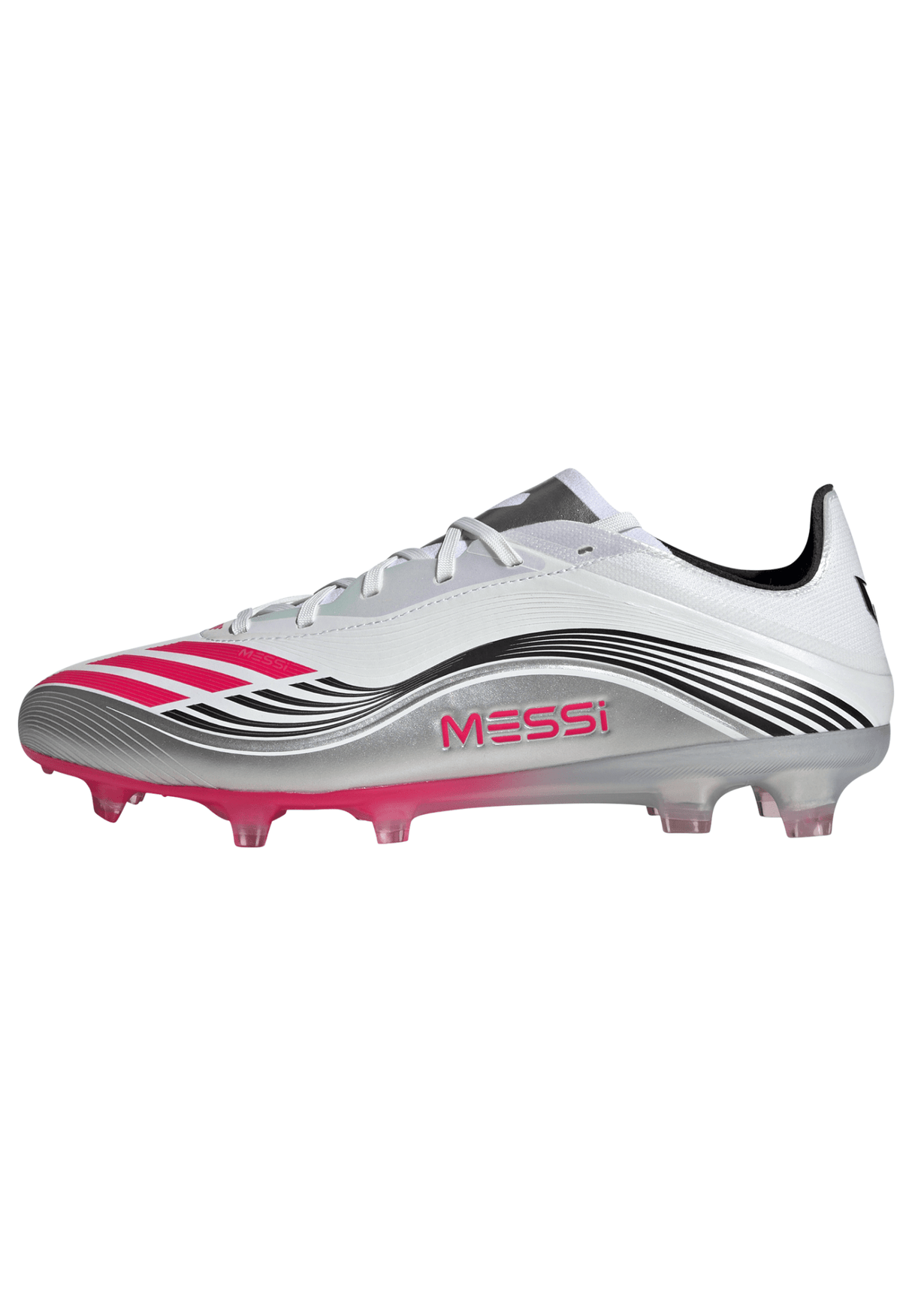 adidas F50 Messi Pro Firm Ground Soccer Cleats - White/Red/Silver - Best Buy Soccer