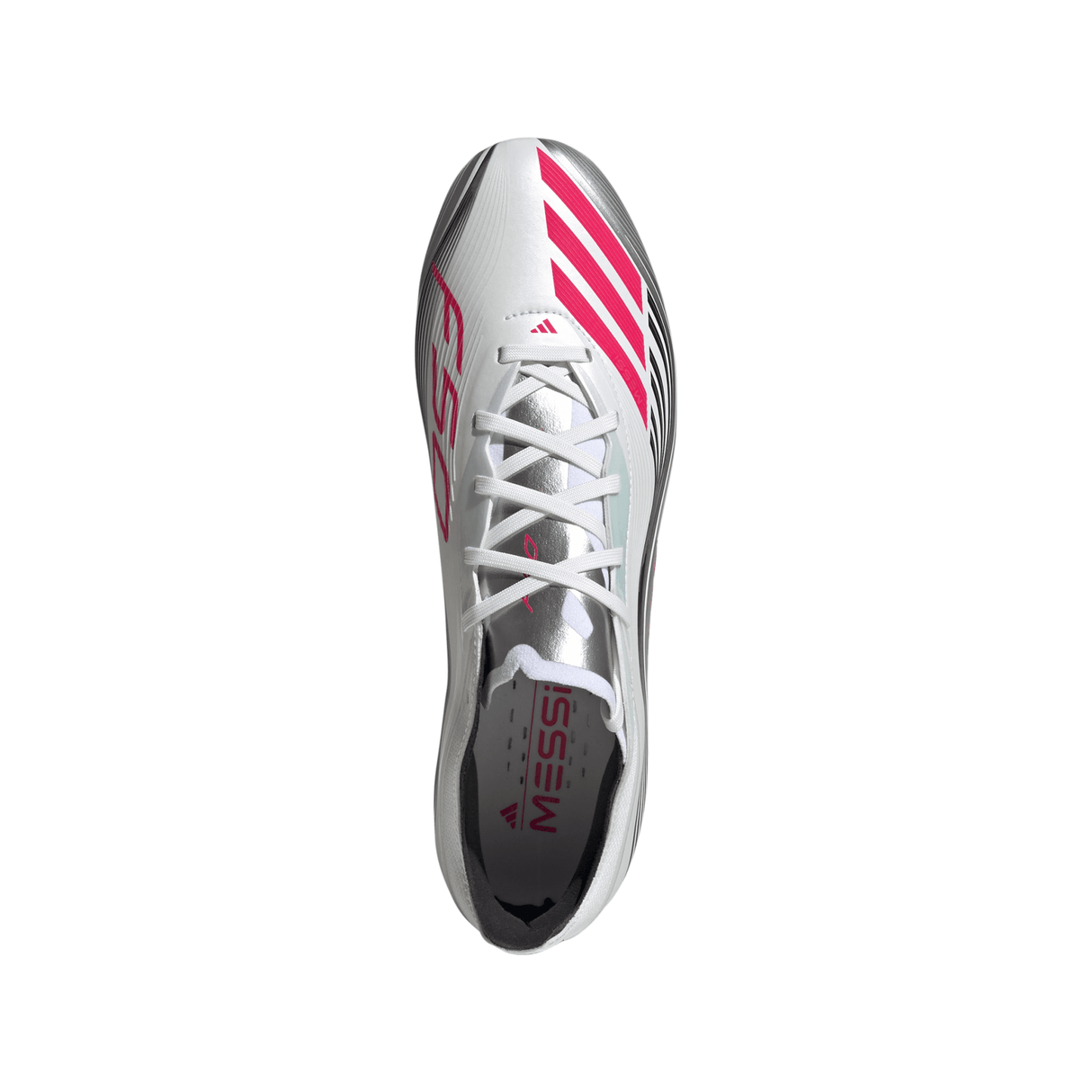 adidas F50 Messi Pro Firm Ground Soccer Cleats - White/Red/Silver - Best Buy Soccer