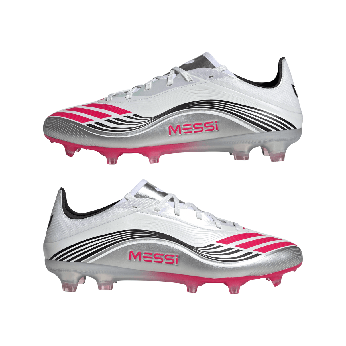 adidas F50 Messi Pro Firm Ground Soccer Cleats - White/Red/Silver - Best Buy Soccer