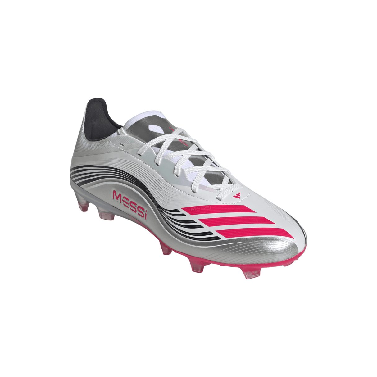 adidas F50 Messi Pro Firm Ground Soccer Cleats - White/Red/Silver - Best Buy Soccer