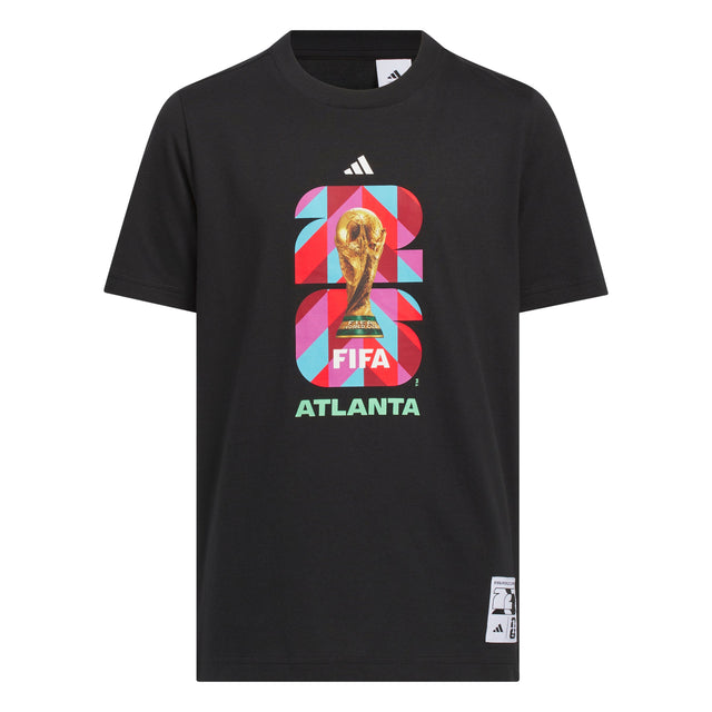 adidas FIFA World Cup 26™ Host City Atlanta Graphic Youth Soccer T-Shirt - Black - Best Buy Soccer