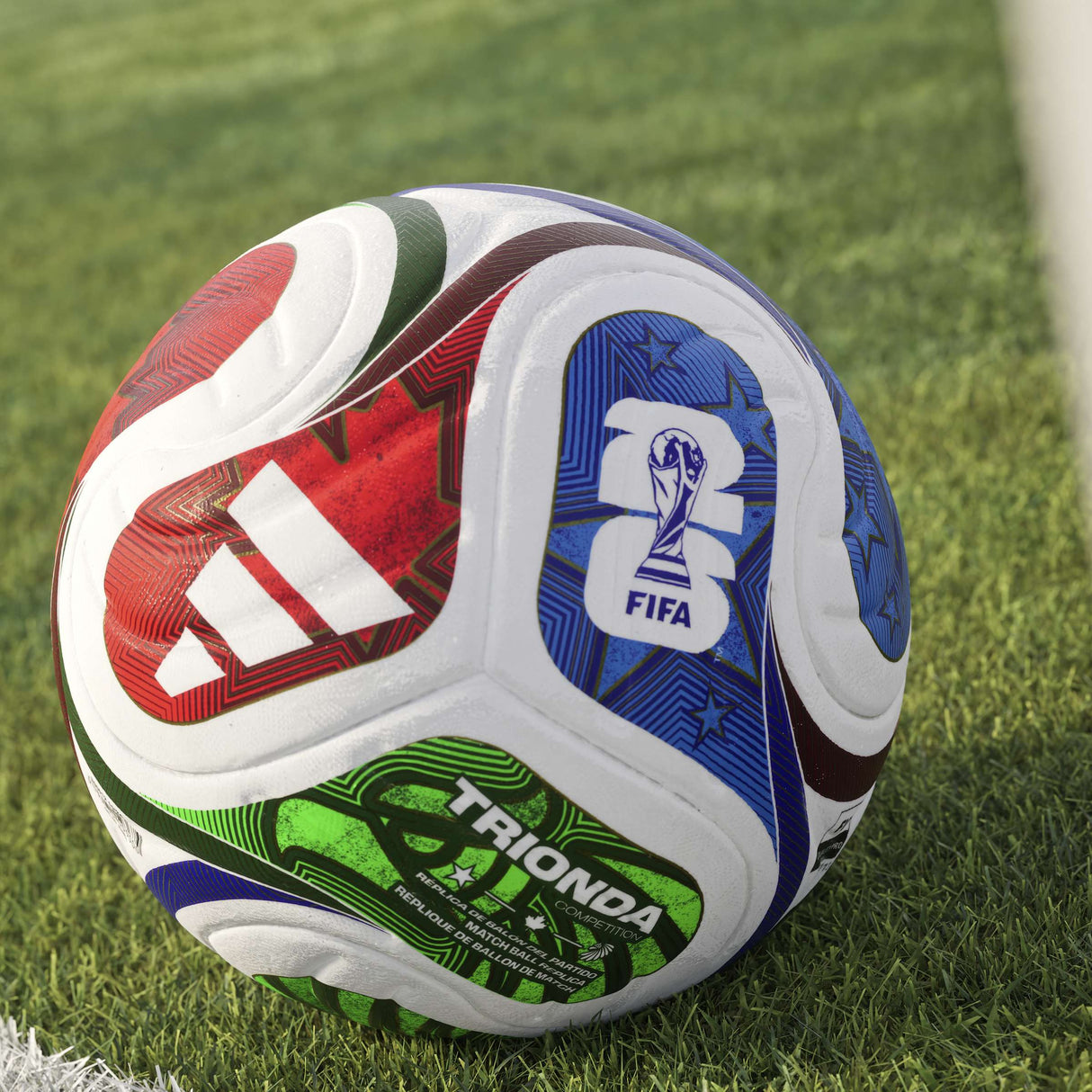 adidas FIFA World Cup 26™ Trionda Competition Soccer Ball - White/Blue/Red - Best Buy Soccer