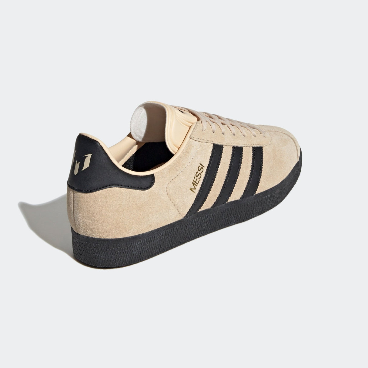 adidas Gazelle Messi Shoes Crystal Sand/Black/Gold Metallic - Best Buy Soccer