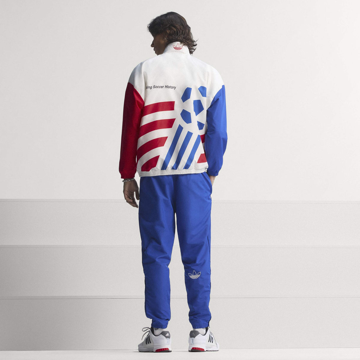 adidas Graphic Woven Men's Soccer Track Top -White/Blue/Red - Best Buy Soccer