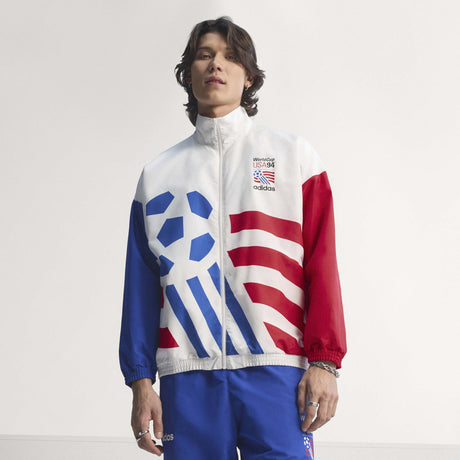 adidas Graphic Woven Men's Soccer Track Top -White/Blue/Red - Best Buy Soccer