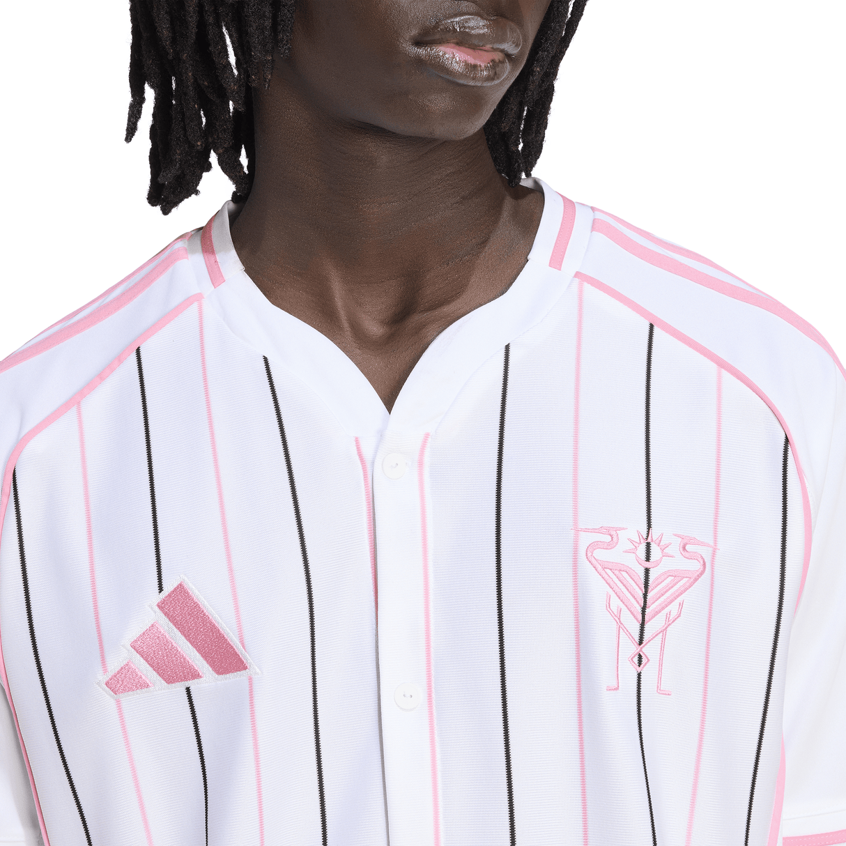 adidas Inter Miami CF Men's Baseball Jersey 2026- White/Pink - Best Buy Soccer