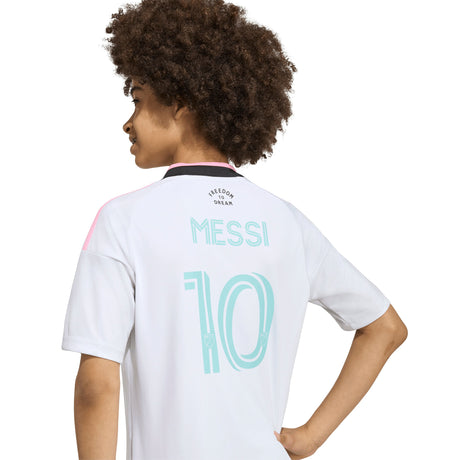 adidas Inter Miami CF Third Messi Youth Soccer Jersey 2026 - White - Best Buy Soccer