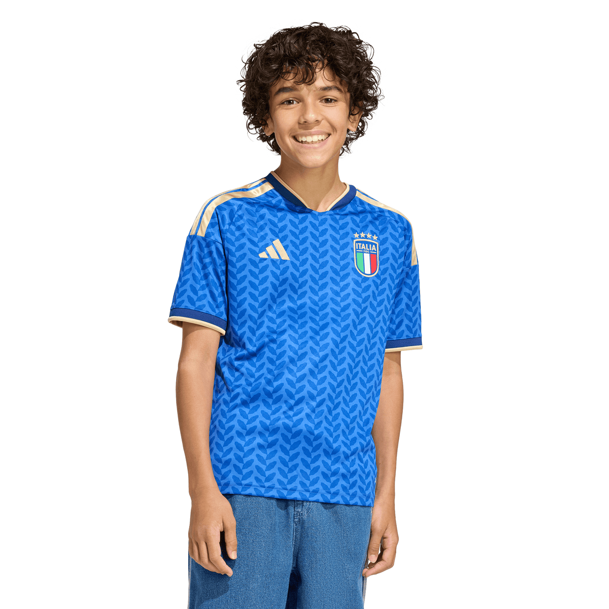 adidas Italy Home Youth Soccer Jersey 26 - Blue - Best Buy Soccer