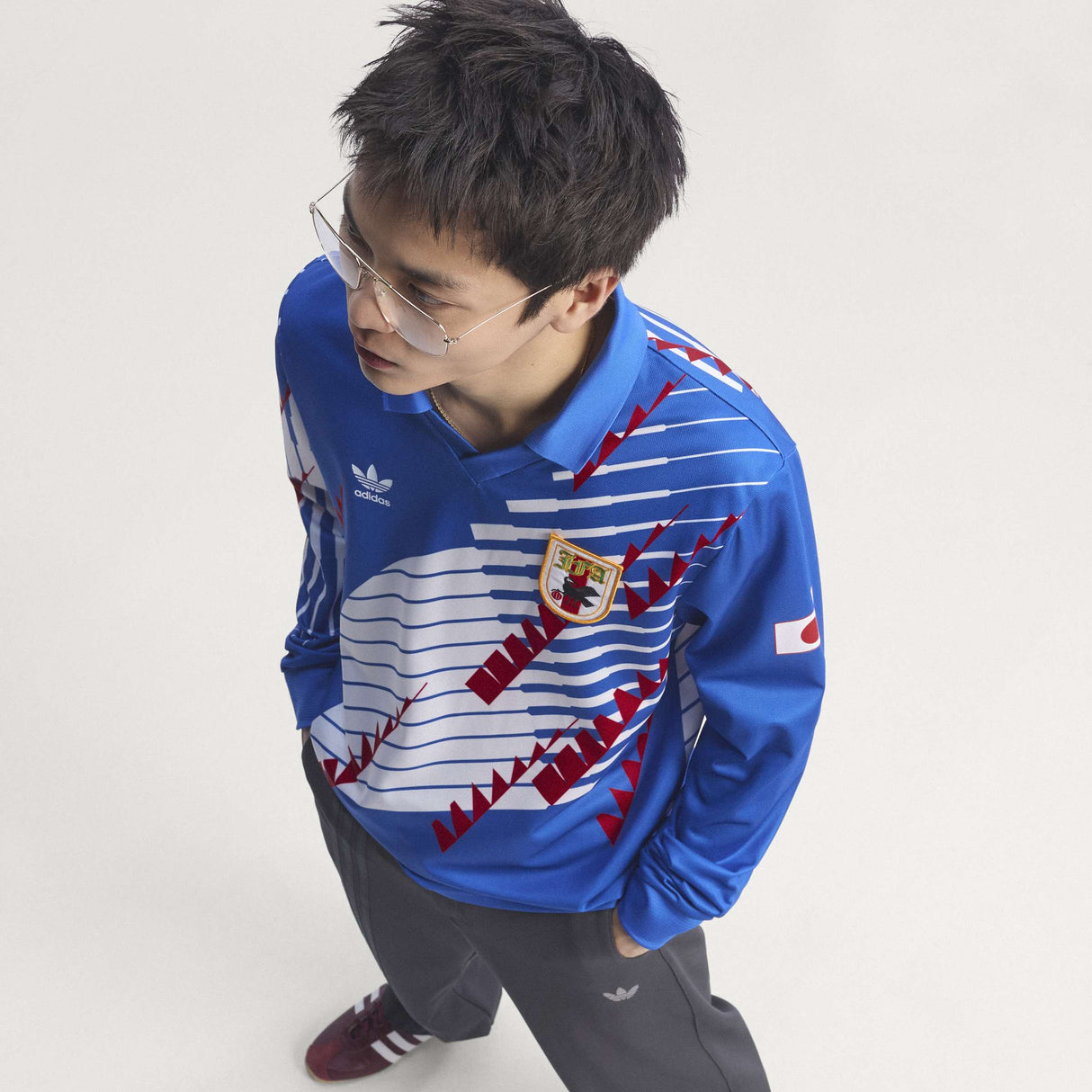 adidas Japan Home 1993 Long Sleeve Men's Soccer Jersey - Blue - Best Buy Soccer