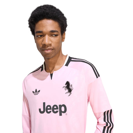 adidas Juventus Away Long Sleeve Men's Soccer Jersey 26/27 - Pink/Black - Best Buy Soccer
